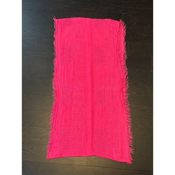 Hot Pink Acrylic Infinity Scarf One Size - Picture 3 of 3